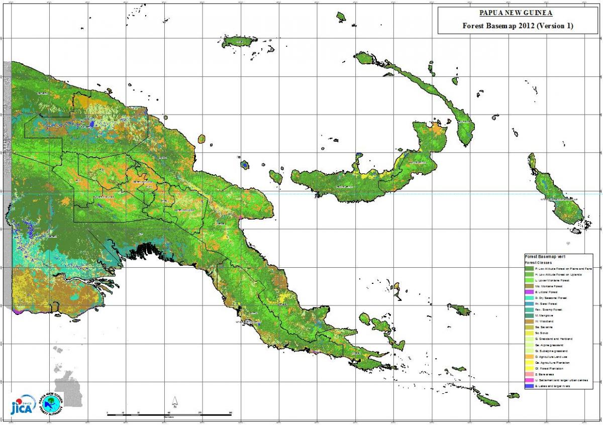 harta e papua guinea e re të klimës