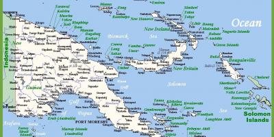Papua guinea e re në hartë