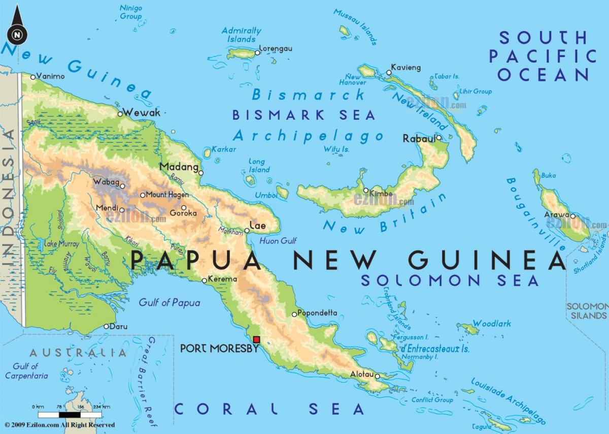 harta e kryeqyteti i papua guinea e re